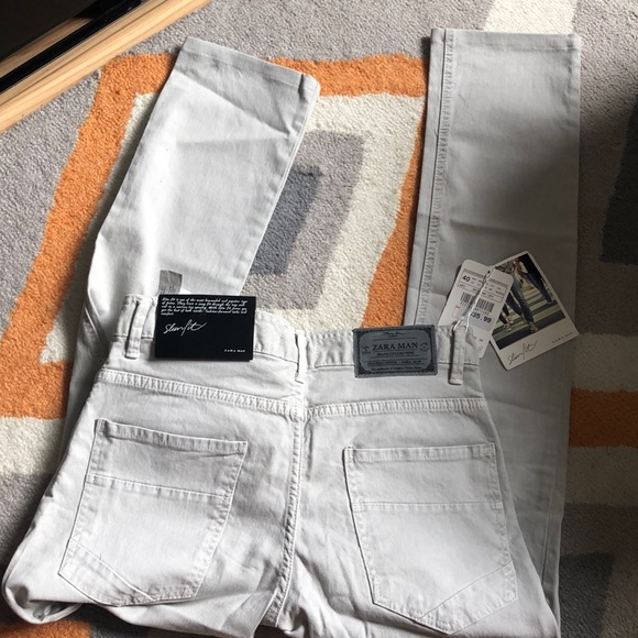 Zara Men’s Light Gray Skinny Jean - Picture 3 of 3